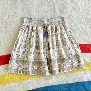 Bell by Alicia Bell silk + cotton mini skirt